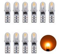 SUCANY SUCANYAmpoule T5 LED,Ampoule à LED 2721 27 37 286 PC74,12V 40LM 0.4W 2SMD 3014 Chips,Convient Aux Indicateurs Du Tableau De Bord Et Du Groupe D'Instruments De L'Automobile (Jaune - 10 Pièces)