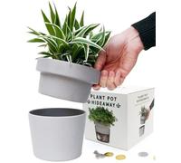 SUCC UK Hideaway | Pot à cachette pour Plantes succulentes | Pot de Fleurs en céramique Gris, 550 ML