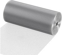 SucceBuy 1/2 pouce 24 pouces x 100 pieds Tissu de quincaillerie, 19 Gauge trempé à chaud, rouleau de treillis métallique galvanisé pour clôtures de poules, cages à lapins, jardin, petits rongeurs, fil