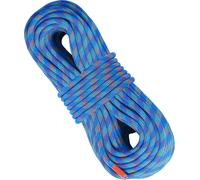 SucceBuy 10,2 mm 50 m/164 ft corde d'escalade dynamique, corde d'escalade bleue pour l'extérieur, résistance à la rupture de 25 kN, fibre extensible avec crochet en acier. Idéale pour la fuite, le sau