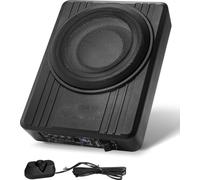 SucceBuy 10" 300 W Slim Subwoofer de voiture sous le siège avec amplificateur intégré. Low Profile Audio Sub pour SUV, voitures, camions, camping-cars. Entrée haut/bas et réglage du volume.