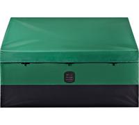 SucceBuy 100 gallons Boîte de rangement pour l'extérieur, boîte de pont étanche en bâche PE avec cadre galvanisé, protection tous temps et portable, pour le camping, le jardin, le bord de la piscine,