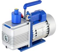 SucceBuy 10CFM Pompe à vide 1 HP - Poussoir rotatif à deux étages, 220 V 5 PA pour HVAC, recharge automatique de réfrigérant de climatisation, dégazage du vin, transformation des aliments - Bleu