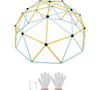 SucceBuy 10FT Dôme à grimper, structure géométrique à grimper, centre de jeu, supporte 750 livres pour les enfants de 3 à 10 ans, montage facile. Superbe équipement de jeu pour le jardin.
