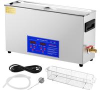 SucceBuy 10L Nettoyeur à ultrasons pour armes, machine de nettoyage numérique 300W avec chauffage et minuterie, nettoyeur à ultrasons 40 kHz pour pièces d'armes, balles, matériel militaire