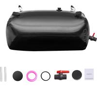 SucceBuy 113L/29,85 Gal Vessie de stockage d'eau, réservoir d'eau portable pour camping-car, réservoir pliable en PVC 1000D, poche à eau souple, protection incendie, camping, urgence, noir