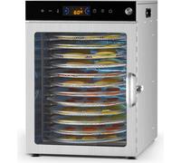 SucceBuy 12 - Déshydrateur avec plateau rotatif - acier inoxydable, 800 W pour sécher les fruits
