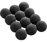 SucceBuy 12 pcs. Galets en céramique Pierres décoratives pour cheminée, 10,2 cm, Noir