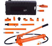 SucceBuy 12 tonnes Porta Power Kit, vérin hydraulique avec pompe, tuyau d'huile de 4,6 ft/1,4 m, cric hydraulique portable avec mallette de rangement, voiture, garage, ferme, mécanicien, 26455 livres
