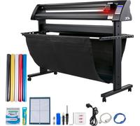 SucceBuy 1350mm Vinyl Cutter, traceur à écran LED, semi-automatique avec œil optique intégré, compatible avec SignMaster pour Windows, support inclus