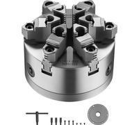 SucceBuy φ160mm Mandrin de tour à 6 mors avec plaque de support D1-4 Cam Lock