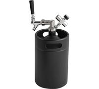 SucceBuy 170Oz 5L tireuse à bière, mini-fût en acier inoxydable, cultivateur à pression avec robinet régulateur de CO2, indicateur de pression, anti-fuite pour la bière artisanale et la bière Craft