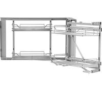 SucceBuy 18 "W Blind Corner Pull Out Organizer - 2 niveaux 4 étagères pour un rangement optimal dans la cuisine