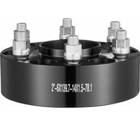 SucceBuy 2" 6 "x5,5" élargisseurs de voie, 6 adaptateurs à œillets forgés, boulons M14 x 1,5, centrage du moyeu 78,1 mm, convient pour 1984-2018 Chevy, GMC, Cadillac, 4 pièces, noir