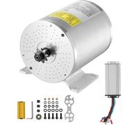 SucceBuy 2000W Kit de moteur électrique à courant continu sans balai, 48 V, 4300 tr/min, avec contrôleur amélioré