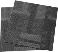 SucceBuy 24 "x24" Dalles de moquette réutilisables, carrés moelleux avec rembourrage, faciles à installer, bricolage pour chambre à coucher, salon - gris mixte (24 dalles)