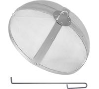 SucceBuy 27 pare-étincelles rond pour foyer, couvercle robuste en acier renforcé, couvercle de foyer pour l'extérieur avec protection supérieure facile à ouvrir et poignée annulaire pour une utilisati