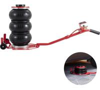 SucceBuy 3 Ton Air Jack Triple Bag 6600 lbs Pneumatic Lift 17.7" / 450 mm Levage rapide avec tubes en acier Longues poignées pour voitures Garages Réparation Rouge