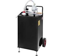 SucceBuy 30 gallons Gas Caddy, Réservoir de carburant portable avec roues et pompe manuelle, bidon de diesel et d'essence pour voitures, tondeuses à gazon, véhicules tout-terrain, bateaux et plus, Noi
