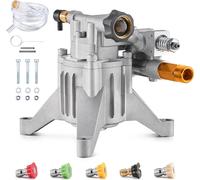 SucceBuy 3300 PSI Pompe pour nettoyeur haute pression, arbre 7/8 pouces vertical, 3,0 GPM Kit de rechange pour nettoyeur haute pression, 5 buses, tube siphon, compatible avec RYOBI, Honda, Briggs & St