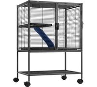 SucceBuy 34" cage à furet roulante en métal, 2 étages Critter Nation. Spacieuse et facile à monter pour différents petits animaux, hamsters, cochons d'Inde, chinchillas, écureuils, hérissons, lapins.