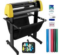 SucceBuy 34" Découpeuse/traceuse de vinyle, découpeuse de panneaux, écran LCD, 3 lames, logiciel inclus, pour usage domestique/professionnel