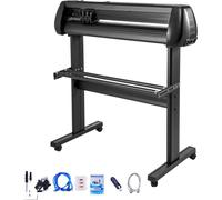 SucceBuy 34" Découpeuse/traceuse de vinyle, machine à découper les enseignes, 3 lames, écran LCD, logiciel inclus, pour la fabrication d'enseignes