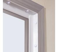 SucceBuy 34 FT Bande d'étanchéité pour porte de garage, protection universelle contre les intempéries, composite TPE souple et dur, colle et vis, blanc