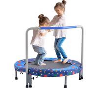 SucceBuy 36" trampoline pour enfants, 3 pieds de trampoline d'intérieur et d'extérieur, mini trampoline pliable avec poignée, trampoline rebondissant pour jeunes enfants, un super cadeau d'anniversair