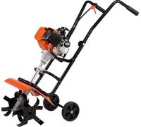 SucceBuy 38 CC Fraiseuse de sol à essence, 4 temps avec 4 dents avant en acier réglables, pour le travail du sol dans le gazon, le jardin et les champs
