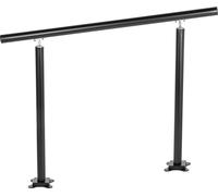 SucceBuy 3ft Main courante pour escaliers extérieurs, 34 pouces réglable en aluminium noir, 0 à 60 degrés pour le jardin