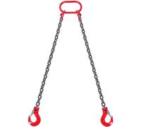 SucceBuy 3T 5ft chaîne de levage 5/16 pouces G80 chaînes de levage avec 2 crochets de maintien pour palan de moteur chaîne de levage de moteur 5ft 8mm