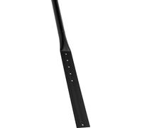 SucceBuy 4 ft Poteau de signalisation en fonte avec roues, support de signalisation robuste en acier avec socle en plastique dur, canal en U pour jardin, cour, ferme ou carrefour, noir