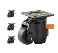 SucceBuy 4 pièces roulettes de nivellement roulettes pivotantes robustes avec poignée conception pieds réglables en hauteur pour Machine d'établi 2.5inch