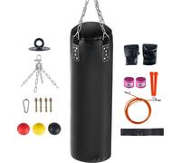 SucceBuy 4ft Heavy PVC Boxing Bag pour adultes, set de boxe complet avec chaînes & gants, Durable Hanging Bag pour MMA, Karaté, Judo, Muay Thai, Kickboxing, Home Gym Training, non rempli