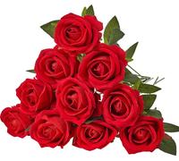 SucceBuy 500 pièces Roses artificielles rouges - Fleurs artificielles décoratives pour de multiples applications