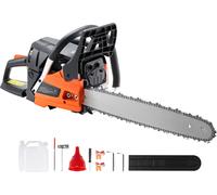 SucceBuy 52CC Tronçonneuse à essence 18", 2,55 CV, outil à main pour l'abattage d'arbres, la coupe de branches, le défrichage, les travaux à la ferme et dans le jardin, outil forestier