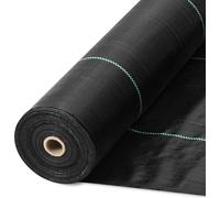 SucceBuy 5FT x 250FT Non-tissé haute performance contre les mauvaises herbes - Géotextile tissé 5OZ pour l'aménagement paysager, tapis de blocage des mauvaises herbes hautement perméable, toile d'entr
