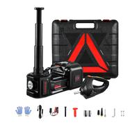 SucceBuy 5T cric de voiture électrique cric à ciseaux électrique 12V changeur de pneu avec hocs électrique et lumière LED pour camion SUV berline noir