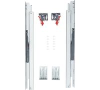 SucceBuy 6 paires de glissières de tiroir 533,4 mm pour montage latéral inférieur, glissière robuste en acier avec roulements à billes, glissières silencieuses avec mécanisme de fermeture en douceur
