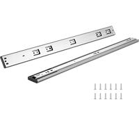 SucceBuy 6 paires de glissières de tiroir 609,6 mm. Glissières montées sur le côté. Coulisse à sortie totale robuste. Glissière en acier. Système Soft-Close silencieux. Glissières montées sur roulemen