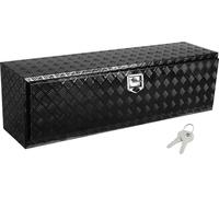 SucceBuy 60" x 17" x 18" Boîte de rangement sous le pick-up, boîte à outils robuste en aluminium avec plaque en diamant, étanche, serrure avec verrouillage à poignée en T pour camion, camionnette, rem