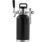 SucceBuy 64 oz 1,89 l Mini-fût de bière-Growler-Distributeur, acier inoxydable 304, régulateur de CO2, indicateur de pression, robinet anti-fuite pour bière artisanale brassée à la maison