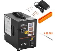 SucceBuy 737G Soudeuse par point à batterie, portable haute performance avec 2 modes et éclairage LED pour nickel 0,12 mm, pack de batteries 18650/14500