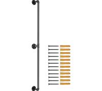 SucceBuy 7FT tube main courante escalier, charge 440LBS, acier carbone, montage mural, angle rond, intérieur/extérieur