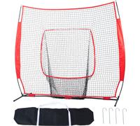 SucceBuy 7x7 ft Baseball Softball Practice Net, Baseball Training Net portable pour frapper, attraper et lancer, pitching, aides à l'entraînement pour le baseball avec sac de transport et Strike Zone