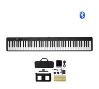 SucceBuy 88 touches clavier pliant piano Bluetooth, MIDI portable électronique numérique pliable piano rechargeable pour les débutants 88 touches avec support