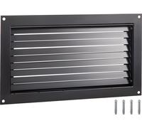 SucceBuy 8x16 Black Crawl Space Flood Vent - montage mural pour atténuer les risques d'inondation et protéger les fondations, convient aux garages et aux logements qui sont adaptés