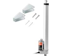 SucceBuy Actionneur linéaire 12 V, course de 12 pouces, capacité de charge élevée de 330 lbs/1500 N, vitesse de déplacement de 0,19 pouce/s, support de montage inclus, protection IP54 pour diverses ap