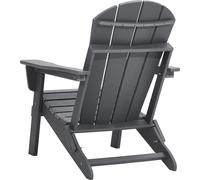 SucceBuy Adirondack Set de chaises 2, chaises pliantes tout temps en plastique avec porte-tasse, accoudoir ergonomique, foyer portable pour le jardin et l'arrière-cour, gris
